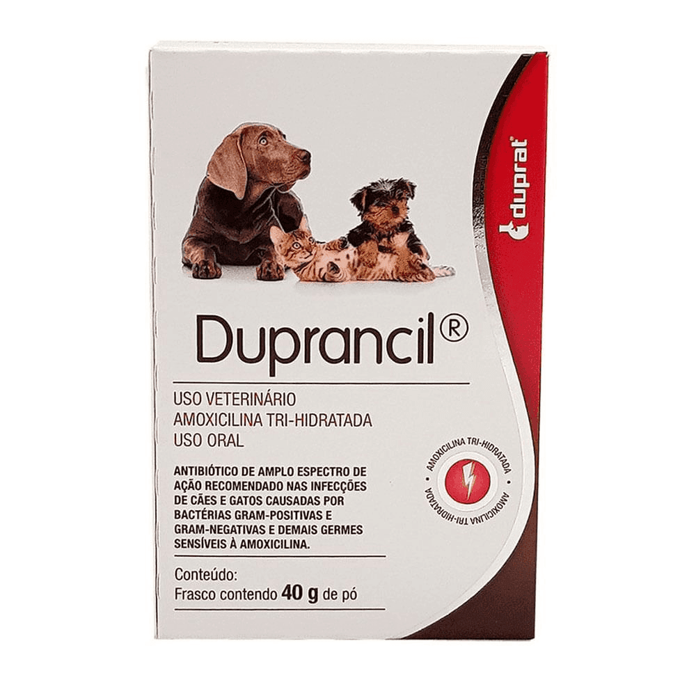 Dupranccil Pó Antibiótico Cães e Gatos 40 g